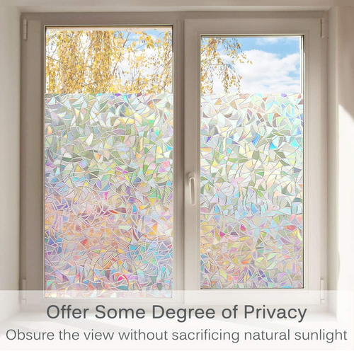 3D Privacy Rainbow Window Film – UV Protection & Style