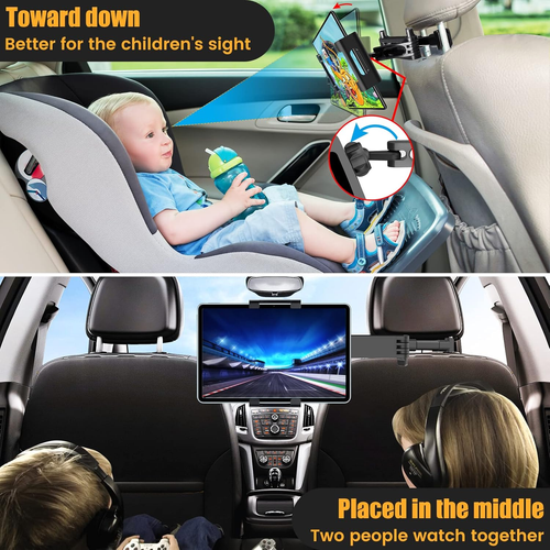 Universal 360° Car Headrest Tablet Holder