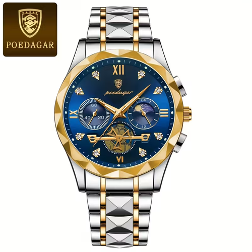 Luxury Waterproof Stainless Steel Luminous Men's Watch