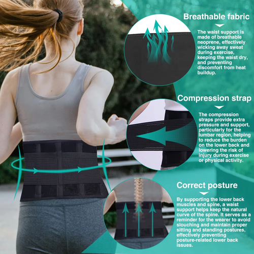Massage Healing Waist Support Belt Adjustable Back Brace