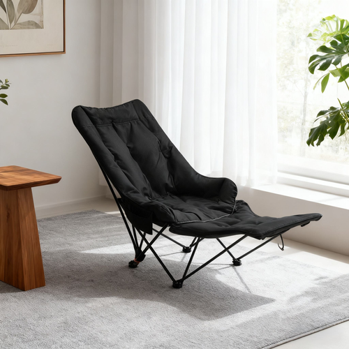Premium Adjustable Foldable Lounge Chair with Side Pocket