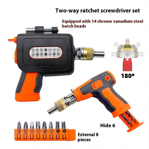 Upgraded 16-in-1 Ratchet Screwdriver Set with Magnetic Handle – Durable & Portable
