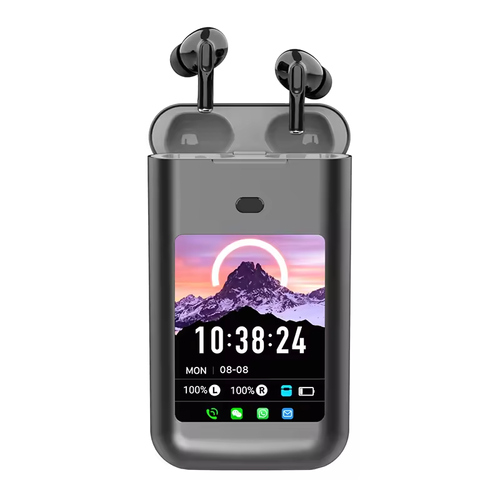Smart All-In-One Power Earbuds with Screen