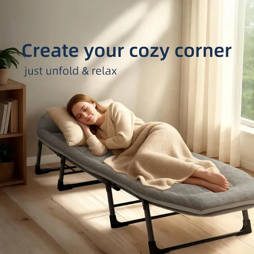 3-in-1 Heavy Duty Folding Bed – Sit, Relax & Sleep