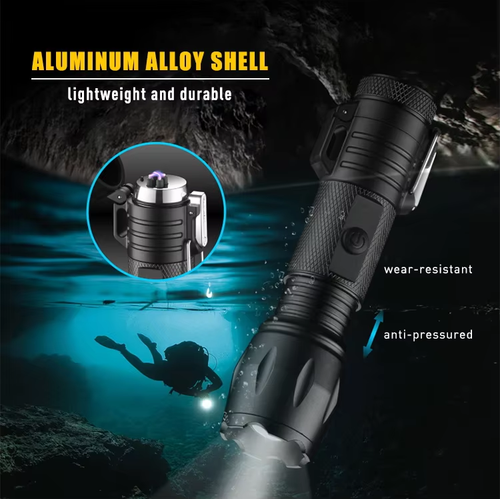4-in-1 Outdoor Safety Flashlight — Rechargeable & Multi-Use