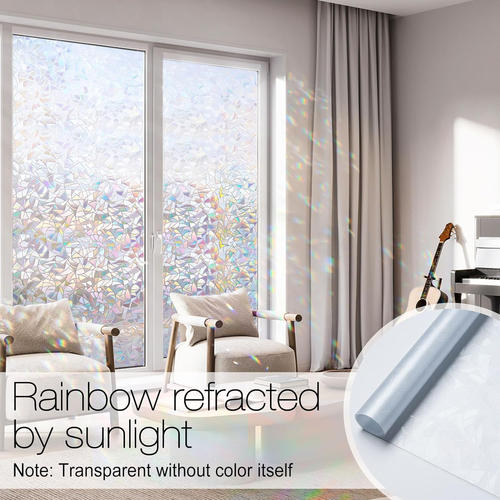 3D Privacy Rainbow Window Film – UV Protection & Style
