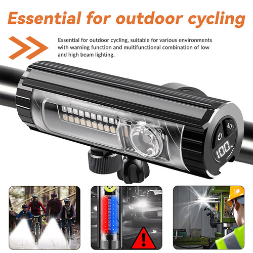 Ultra Bright 4-in-1 Rechargeable Cycling Light & Power Bank