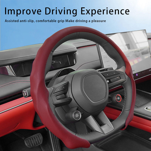 5D Luxury Steering Wheel Cover – Anti-Slip & Sweat-Absorb