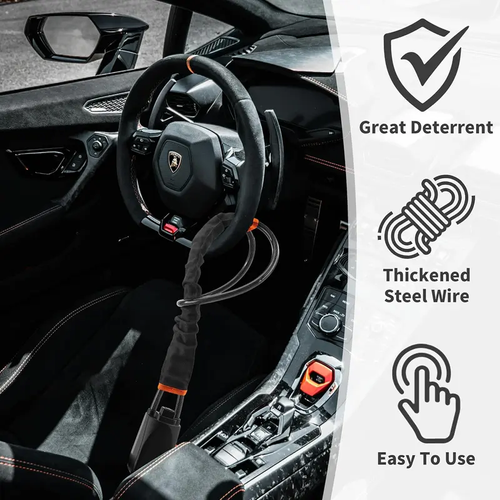 Heavy-Duty Anti-Theft Steering Wheel Lock | Ultimate Car Security