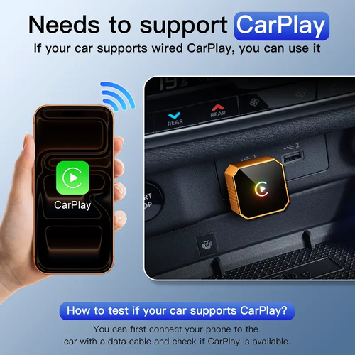 2026 Wireless CarPlay & Android Auto Adapter – Plug & Play Smart Driving