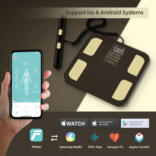 Smart 8-Electrode Body Fat Scale – Full Health Tracking,Smart Body Analyzer Scale