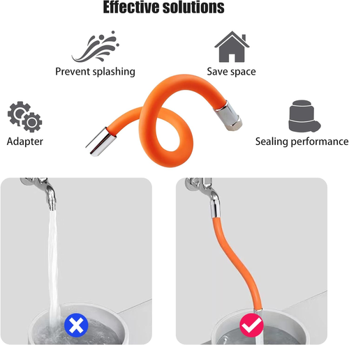 360° Splash-Proof Flexible Faucet Extension Hose