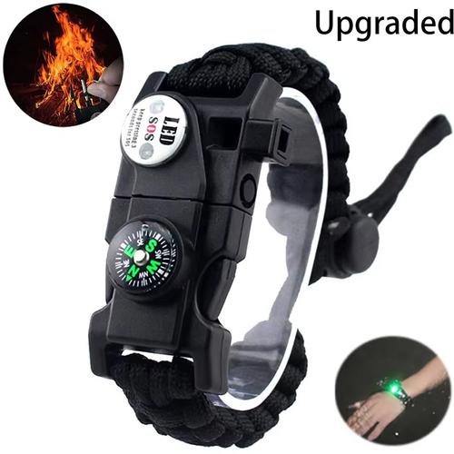 🛒 Buy 1, Get 1 FREE‼️Limited-time offer⏳20 in 1 Survival Paracord Bracelet with LED & Fire Starter