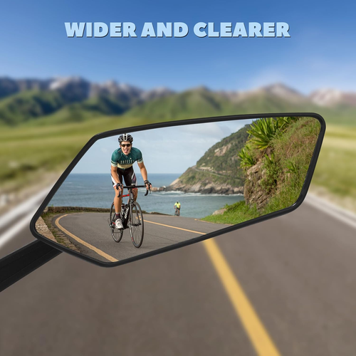1 Pair 360° Rotating Cycling Rear View Mirror– Safer Riding Instantly