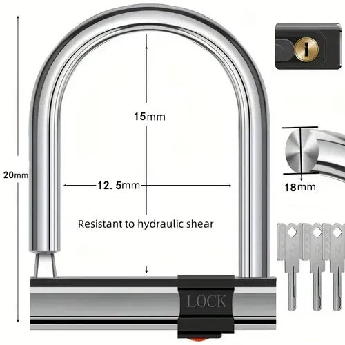 Hydraulic Shear-Resistant Heavy-Duty Anti-Theft U-Lock