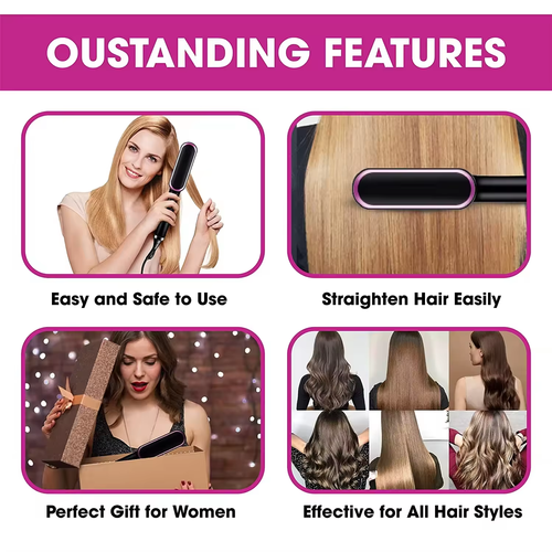 💥LAST DAY 49% OFF -2025 New Smart Anti-Scald Hair Straightening Comb – Smooth Hair in One Pass