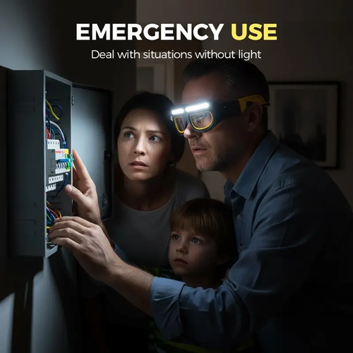 Rechargeable Gesture Control LED Glasses Lamp – Hands-Free Smart Lighting