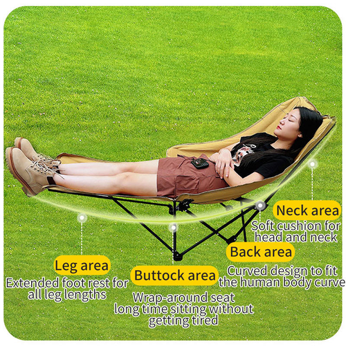 Premium Adjustable Foldable Lounge Chair with Side Pocket
