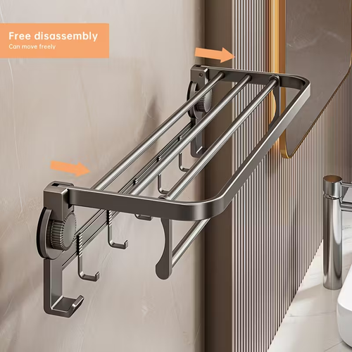Musurjoy Modern Chrome Wall Mount Towel Rack