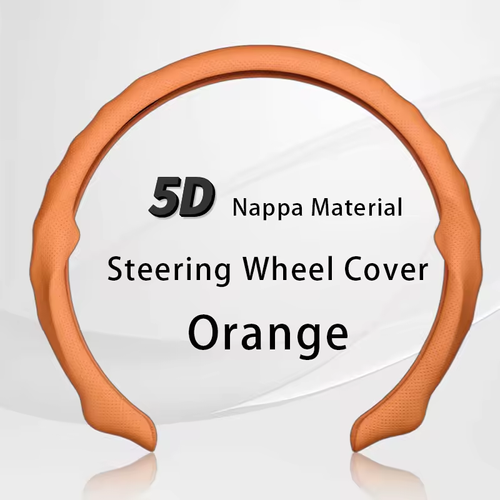 5D Luxury Steering Wheel Cover – Anti-Slip & Sweat-Absorb