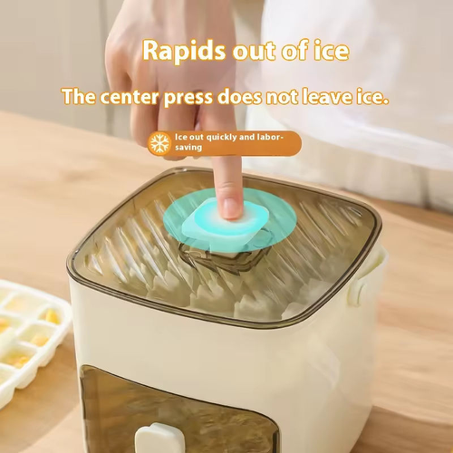A Portable Ice Tray That Can Make 25-50 Ice Cubes, Featuring an Easy-Press Lid And a Dual-Layer, Two-In-One Ice Cube Storage Tray, Making It Perfect for Pairing with Coffee And Cold Drinks, And It Makes an Excellent Gift for Family And Friends.