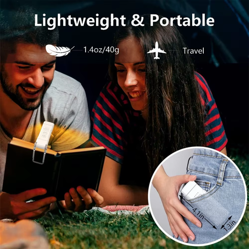 USB Rechargeable Foldable Reading Light Bookmark  LED