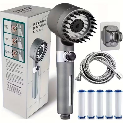 4-in-1 High Pressure Shower Head – Strong Flow & Water Saving