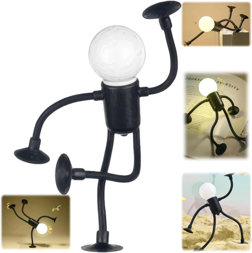 Creative Stick Figure Suction Night Light – Fun & Flexible Warm Lamp