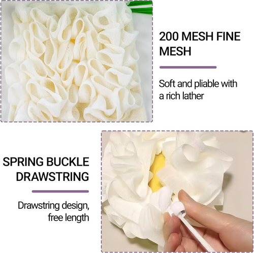 3 PCS 2-in-1 Soap Bath Ball – Rich Foam & Gentle Clean