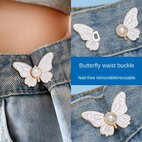 8Pcs Detachable Butterfly  Button Clip – No-Sew Perfect Fit Accessory