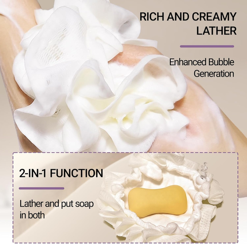 3 PCS 2-in-1 Soap Bath Ball – Rich Foam & Gentle Clean