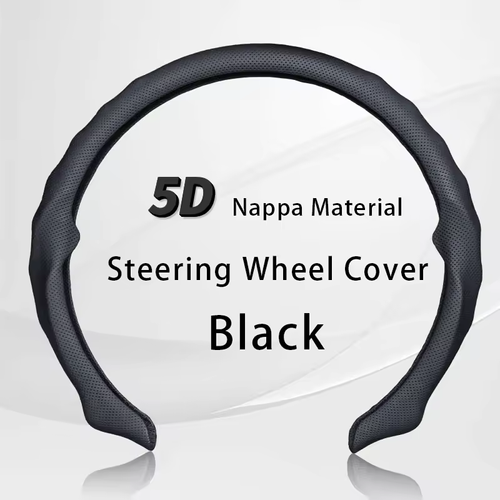 5D Luxury Steering Wheel Cover – Anti-Slip & Sweat-Absorb
