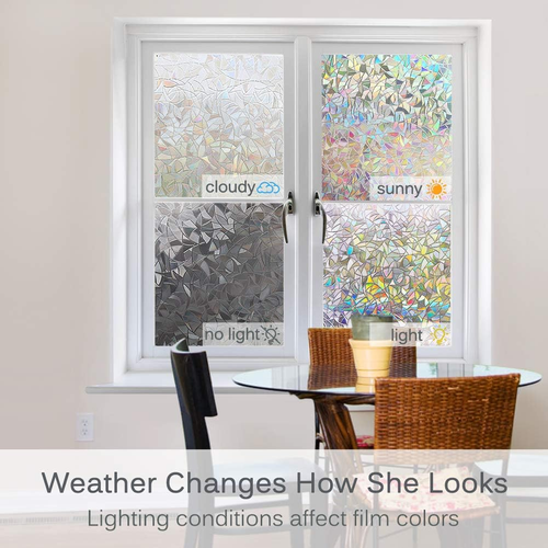 3D Privacy Rainbow Window Film – UV Protection & Style