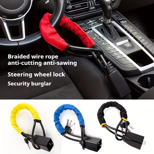 Heavy-Duty Anti-Theft Steering Wheel Lock | Ultimate Car Security
