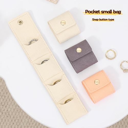 3pc Portable Multi-Compartment Jewelry Storage Pouch