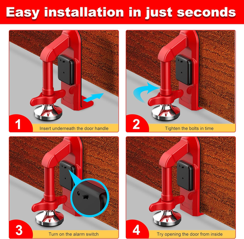 Portable Alarm Door Stopper – Instant Anti-Theft Protection