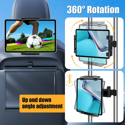 Universal 360° Car Headrest Tablet Holder