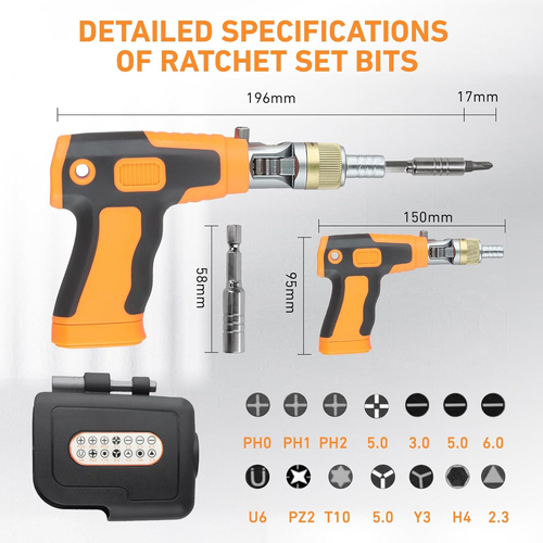 Upgraded 16-in-1 Ratchet Screwdriver Set with Magnetic Handle – Durable & Portable