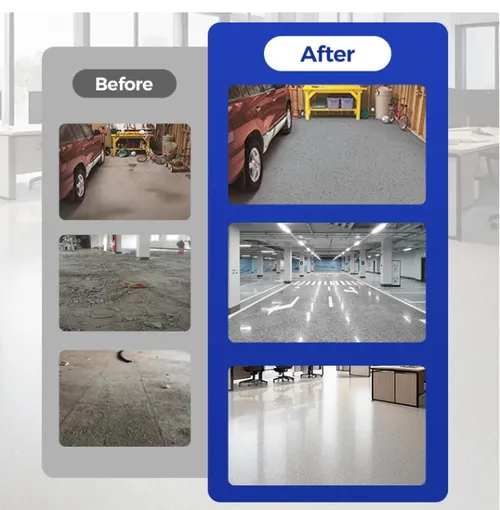 High-Gloss Marble Finish Epoxy Floor Coating– Durable Waterproof Finish