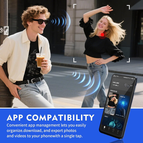 Smart AI Camera Glasses – HD Recording, Bluetooth Call & Real-Time Translation