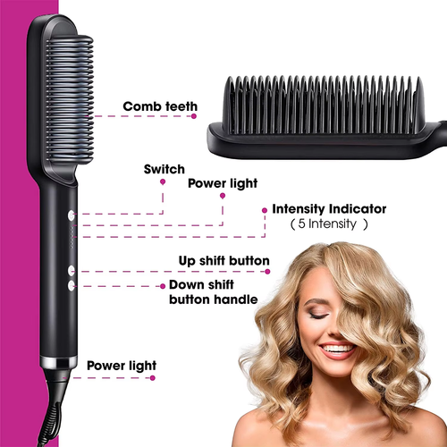 💥LAST DAY 49% OFF -2025 New Smart Anti-Scald Hair Straightening Comb – Smooth Hair in One Pass