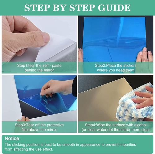High-Clarity Self-Adhesive Flexible Mirror Sticker