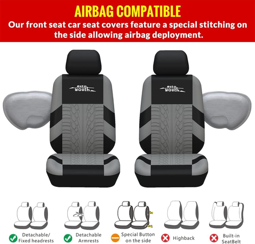 Universal Full Set Car Seat Covers – Stylish, Breathable & Easy to Install