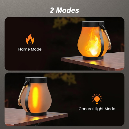 Upgraded Solar Dancing Flame Lantern – Waterproof Outdoor Light 🔥🌙