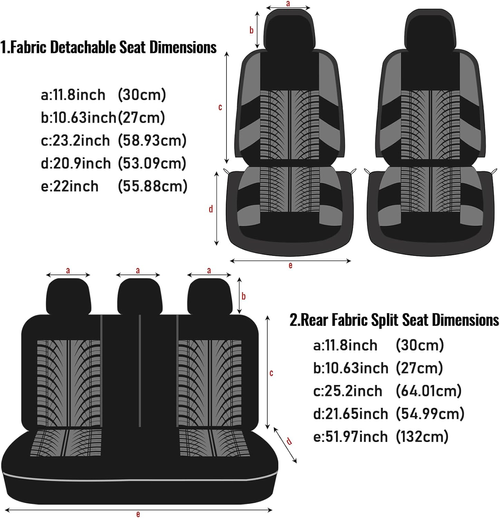 Universal Full Set Car Seat Covers – Stylish, Breathable & Easy to Install