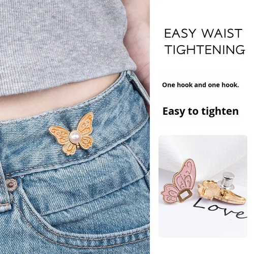 8Pcs Detachable Butterfly  Button Clip – No-Sew Perfect Fit Accessory