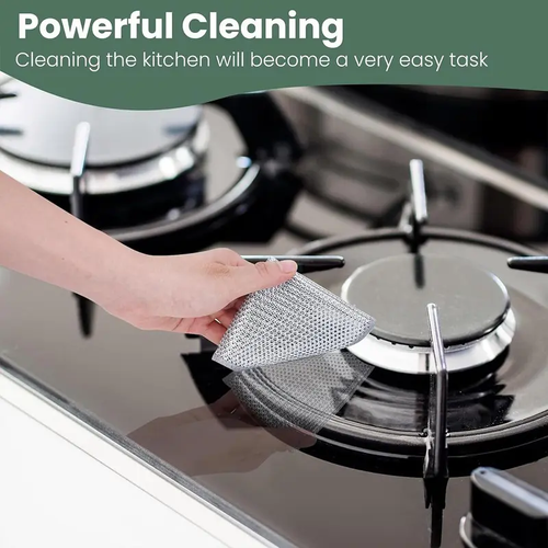 12 PCS Double-Layer Steel Wire Cleaning Cloth – Powerful & Scratch-Free