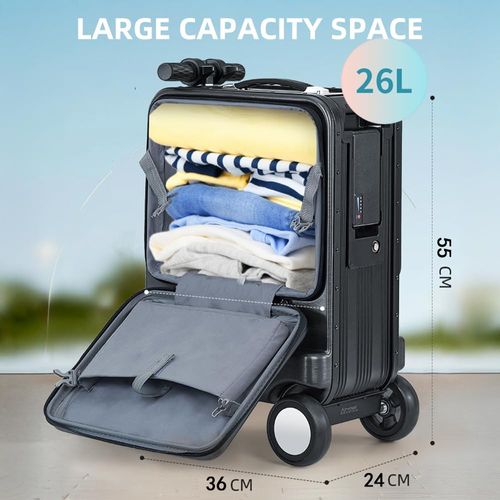 Smart Rideable Electric Suitcase – 20 inches Powered Travel Luggage Scooter