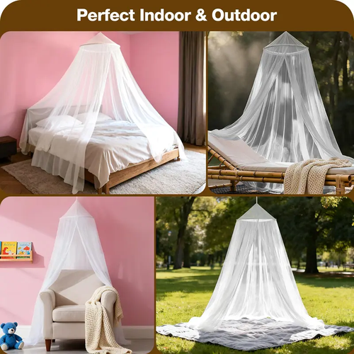 Extra Large Full Coverage Mosquito Net Canopy for King & Queen Beds