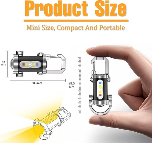 Buy one get one free.Mini Keychain Emergency Flashlight